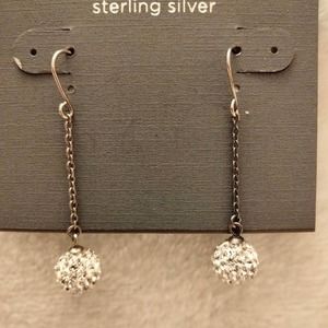 Sterling Silver  dangle pierced earrings.